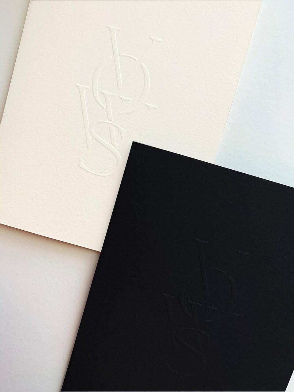 Vow Books 4.25 x 5. inch - Deluxe Vow Books for Wedding - 1 Charcoal, 1 Vellum Vow Books His and Hers - Embossed Sole Paper Co Vow Books - Keepsake Vow Book Set - Black/ Light Cream